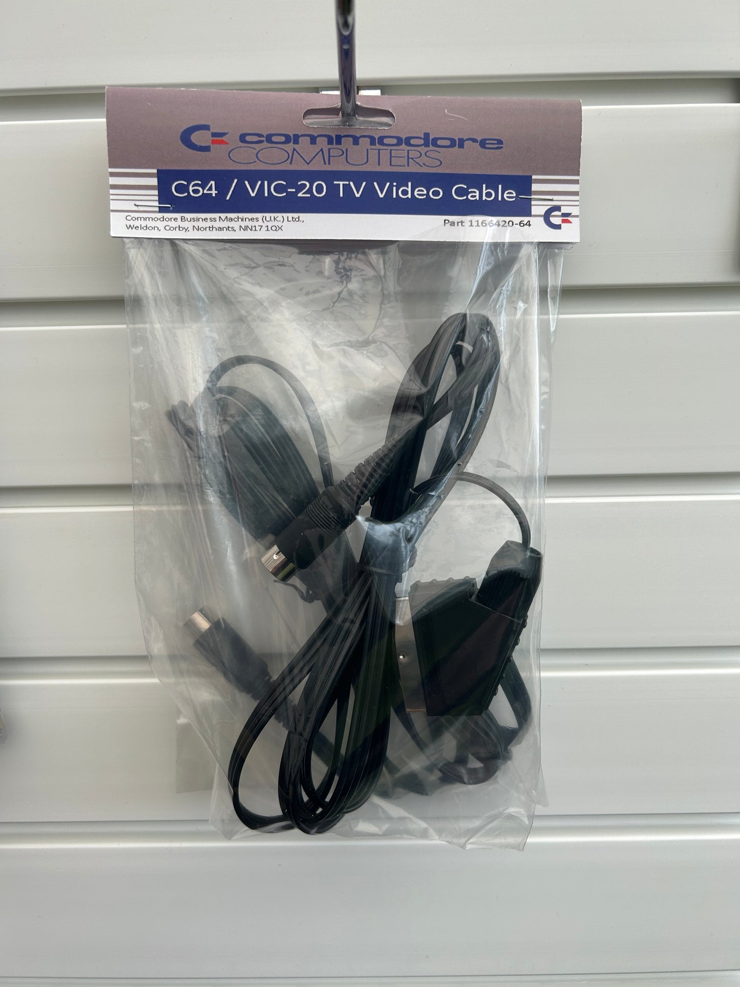 Commodore 64 C64C,128 VIC-20 Quality TV lead Video AV Scart Cable Retail Pack