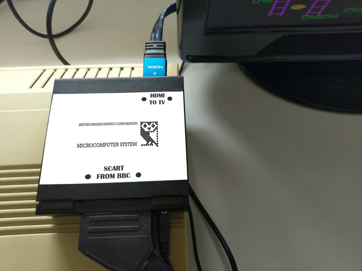 BBC Micro Model A B RGB Hdmi Converter Cable Solution Free HDMI Cable