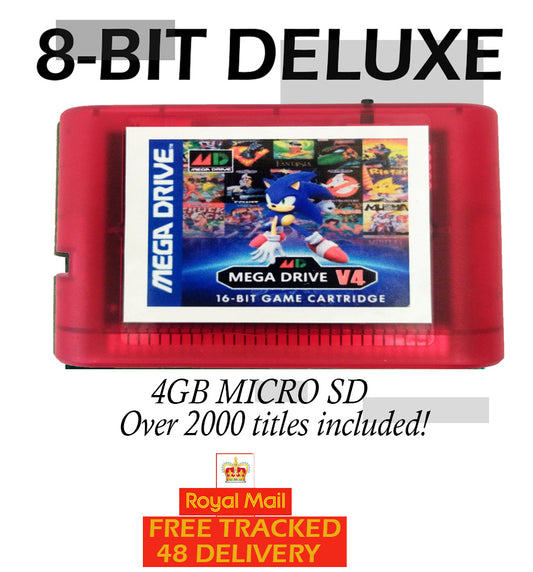 SEGA MEGADRIVE EVERDRIVE GENESIS FLASH  CARTRIDGE CUSTOM SD MULTI CART  RED