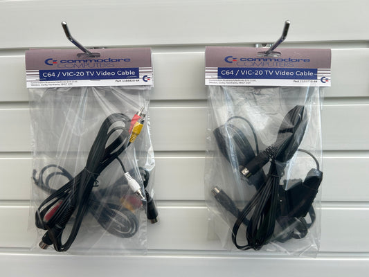 Commodore 64 C64C,128 VIC-20 Quality TV lead Video AV Scart Cable Retail Pack