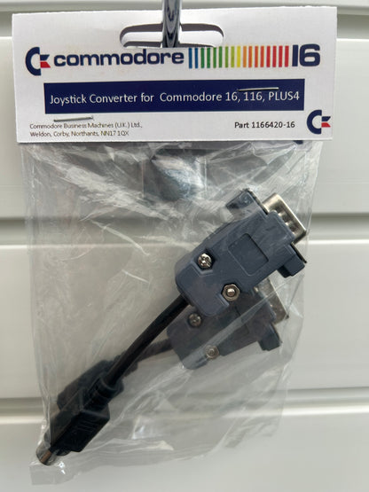 ADVANCED COMMODORE C16 / PLUS 4  TO C64  JOYSTICK CONVERTER ADAPTER RETAIL
