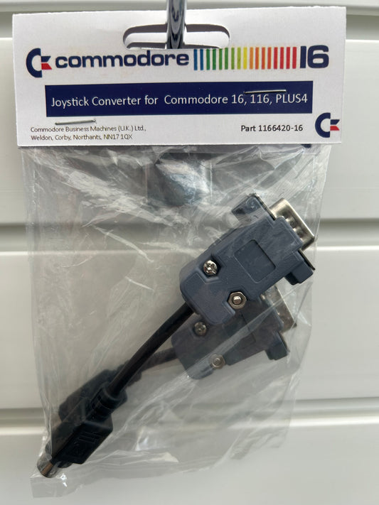 ADVANCED COMMODORE C16 / PLUS 4  TO C64  JOYSTICK CONVERTER ADAPTER RETAIL