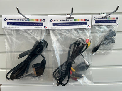 COMMODORE C16 16 116 C116 +4 PLUS 4 VIDEO TV A/V LEAD - SCART CABLE RETAIL PACKED