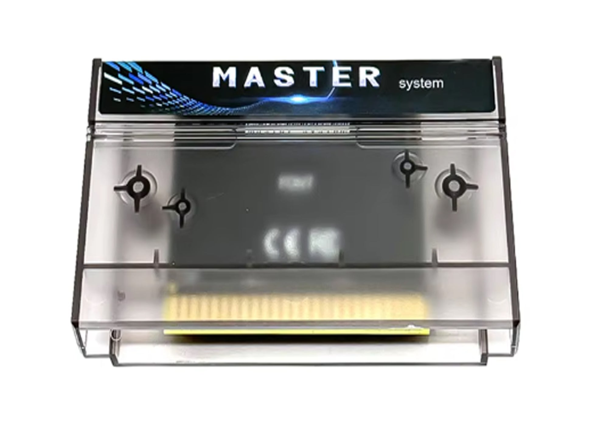 Electronic component labeled 'MASTER system' on a white background | 9thbit-Retro Deluxe