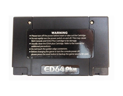 Black ED64 Plus game cartridge.| 9thbit-Retro Deluxe