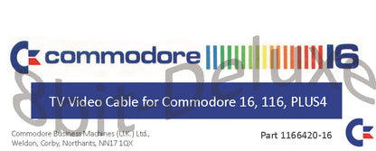 COMMODORE C16 16 116 C116 +4 PLUS 4 VIDEO TV A/V LEAD - SCART CABLE RETAIL PACKED