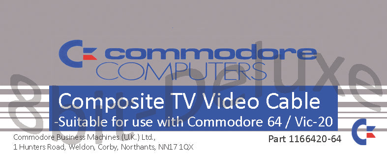 Commodore Composite TV Video Cable | 9thbit-Retro Delux